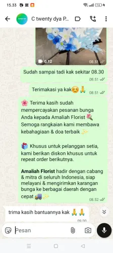 Testimonial Standing Flower malakasari